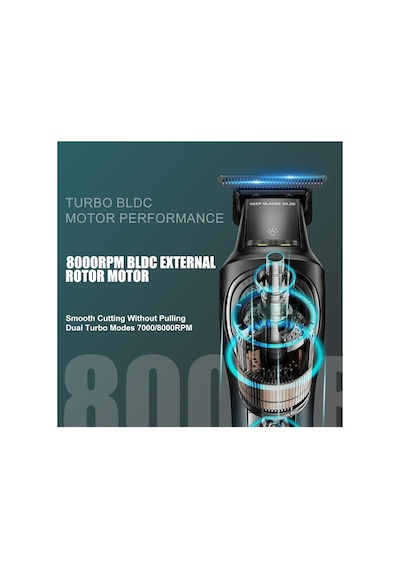 Şarjlı Tıraş Makinesi V-888t - 8000 Rpm Bldc Motor Dlc T Bıçak - Yeşil