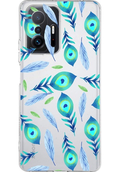 Xiaomi Mi 11t Pro İle Uyumlu 1mm Slim Fit Nazar Boncuğu 3 Baskılı Şeffaf Kılıf Şeffaf