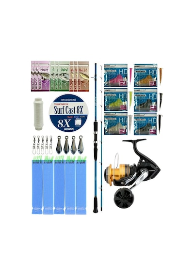 Yek Outdoor Hazır Tekne Oltası Seti Shimano Kamış Alivio Boat Quiver 2,10m 50-150g 2pc&shimano Makina Socorro 6000 Sw