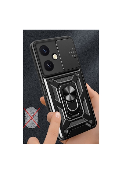 Y27 Kılıf Pars Lens Yüzüklü Silikon - Kırmızı Bzsxx00 1