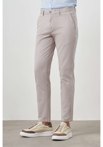 Morven Erkek Taş Yazlık Pamuk Yan Cep Slim Fit Chino Pantolon 25ys003004870 Taş
