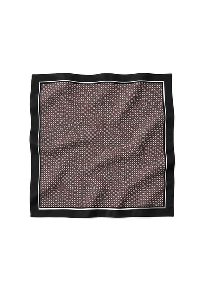 Tarzını Seç Kahve Siyah Geometrik Desenli Fular / Bandana 70x70cm