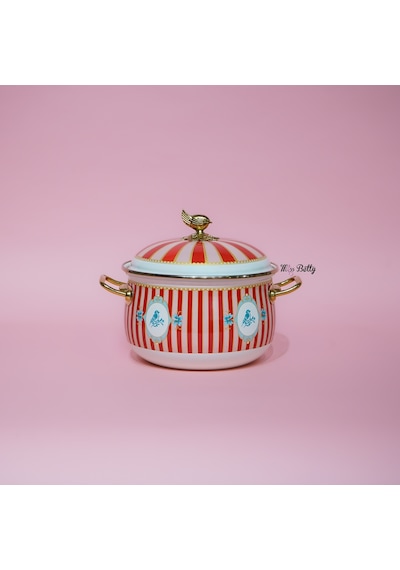 Bellisima Emaye Tencere 20 Cm Pembe