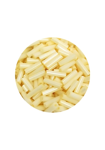 Uzun Boru Kesme Boncuk Çap 2mm Uzunluk 10 Mm - 20 Gram - Krem - Bnc234