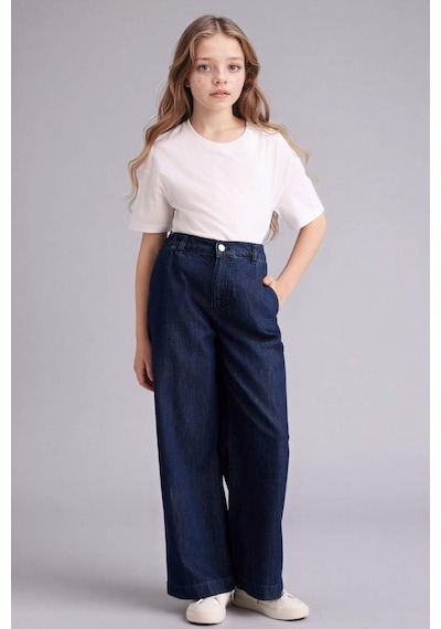 Defacto Relax Fıt Jean Pantolon Kız Çocuk G0304a826smnm26 Lacivert-nm26