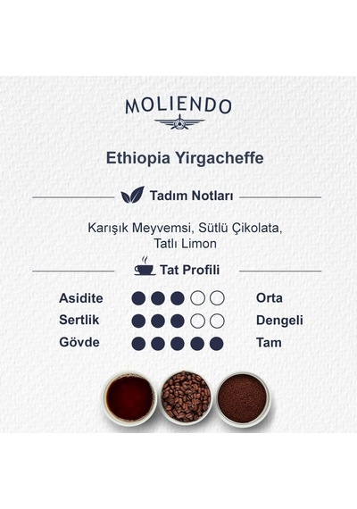 Ethiopia Yirgacheffe Pratik Filtre Kahve 10x10 G Aeropress