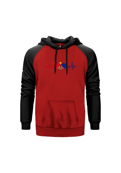 Ping Pong Heartbeat Gri Renk Reglan Kol Sweatshirt