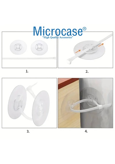 Microcase Yapışkanlı Eşya Sabitleyici Aparat Düşmeyi Önleyici Deprem Ve Çocuk Koruma - Al5184 2 Adet