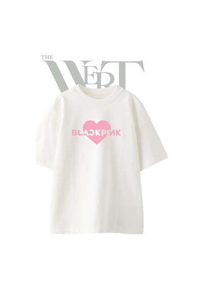 Thewert Blackpink Tasarım Baskılı Ünisex Beyaz Oversize T-shirt