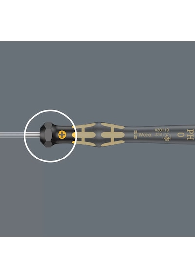 Wera 1569 Esd Kraftform Micro Lokmabaş Tornavida, 4.5 X 60 Mm