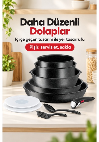 Ingenio Black Stone L3999402 Set 10 Parça- Induction Siyah