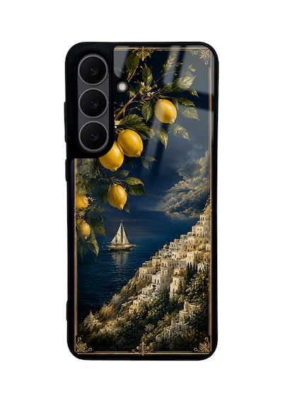 Samsung Uyumlu  S25 Fe Lemon Coast Dream Tasarımlı Glossy Telefon Kılıfı Blue