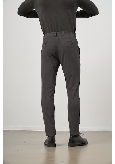 İmza Koyu Antrasit Düz Gabardin Slim Fit Casual Pantolon 1003245102 Koyu Antrasit