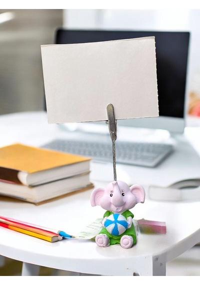 Minik Tatlı Kawaii Deniz Toplu Yavru Fil Fotoğraf Not Tutacağı Ofis Masası Hediye Tutucu Tutacak Pembe