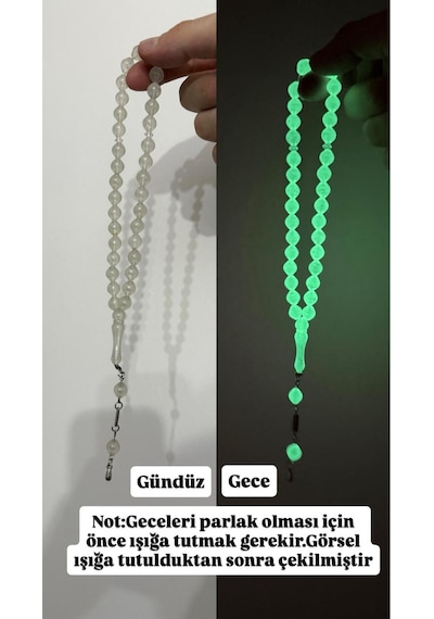 Kedi Gözü Tesbih Fosforlu Erkek Hediye Tesbih