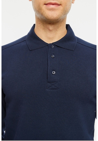 Uniprom Sweatshirt Polo Yaka İçi Polarlı 3 Iplik Pamuklu Normal Kesim Erkek Lacivert