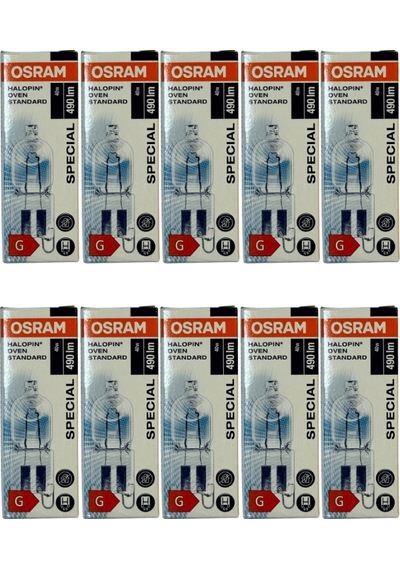 Osram Halopin Oven 40w 2700k Sarı Işık G9 Duylu Halojen Fırın Ampulü 10 Adet
