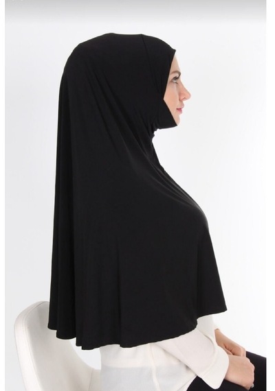 Moda Mevsimi Pratik Sandy Hazır Eşarp Namaz Örtüsü Siyah