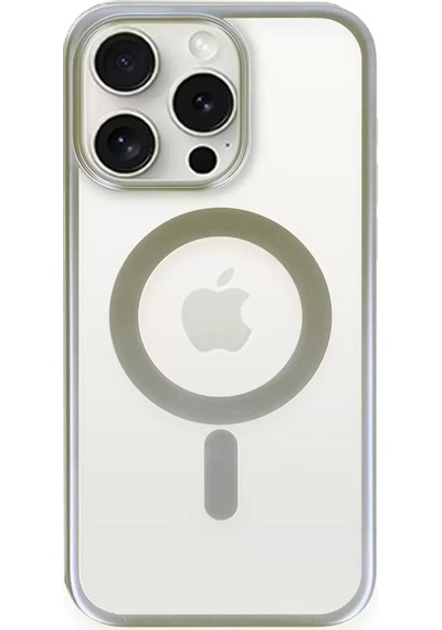 Newface Apple İphone 15 Pro Kılıf Erozi Magsafe Kapak - Gri