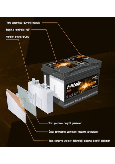 Otopratik Voltedge 12 V 74 Ah 680 A En Akü-2026