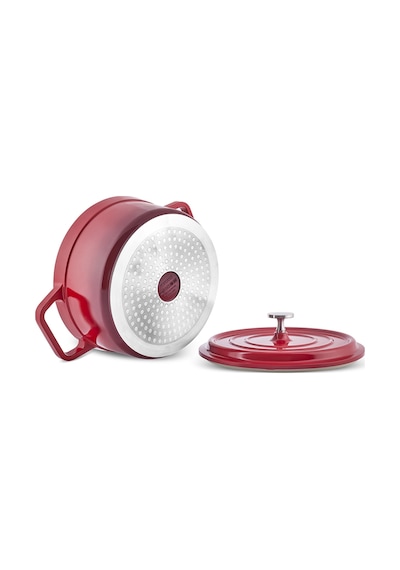 Karaca Swiss Crystal Neocast 7 Parça Döküm Tencere Ve Tava Seti Kırmızı Kırmızı