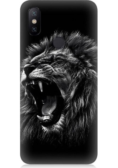 Xiaomi Redmi Note 5 Pro Uyumlu Saldırgan Aslan Desenli Silikon Kılıf