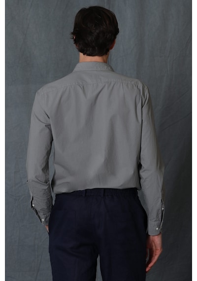 Lufian Makro Erkek Smart Gömlek Comfort Slim Fit Nefti Yeşil