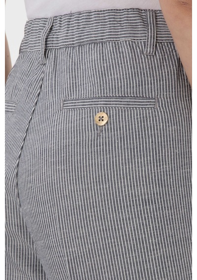 U.S. Polo Assn. Kadın Lacivert Çizgili Keten Karışımlı Carrot Fit Kanvas Pantolon 50309090-VR033 U.S. Polo Assn. Kadın Lacivert Çizgili Keten Karışımlı Carrot Fit Kanvas Pantolon 50309090-VR033