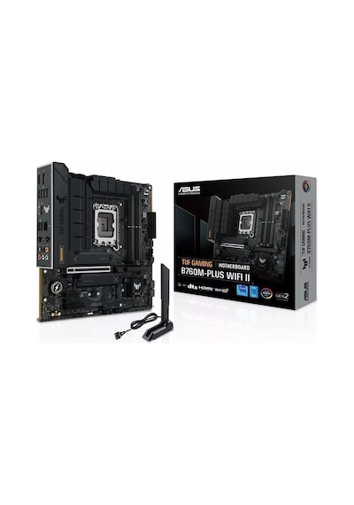Asus TUF Gaming B760M-Plus WIFI II Intel B760 7800 MHz (OC) DDR5 Soket 1700 mATX Ankarat