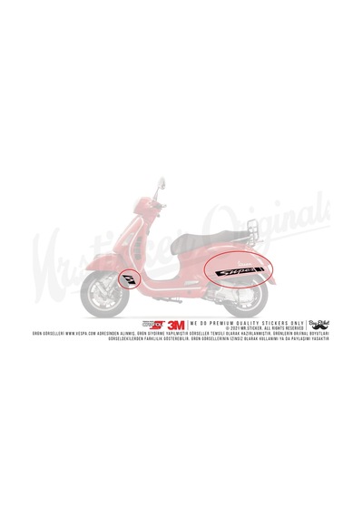 Sts43 Vespa Gts250 Uyumlu Super Yan Cita Seti Mat Siyah