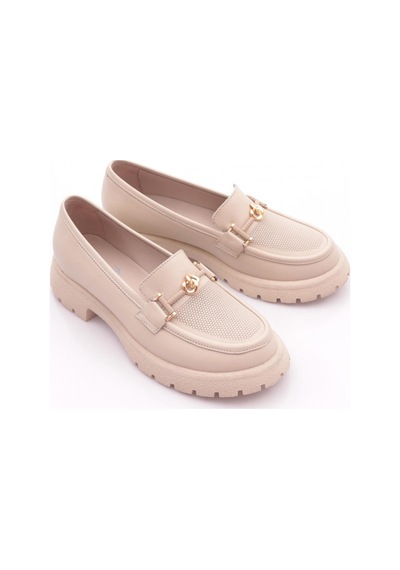 Dgn 4269 Kadin Aksesuarli Loafer Ayakkabi Bej