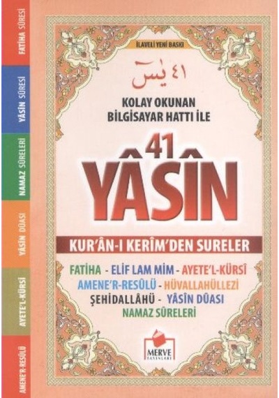 41 Yasin Kolay Okunan Bilgisayar Hatlı Cep Boy - Mydr-757521