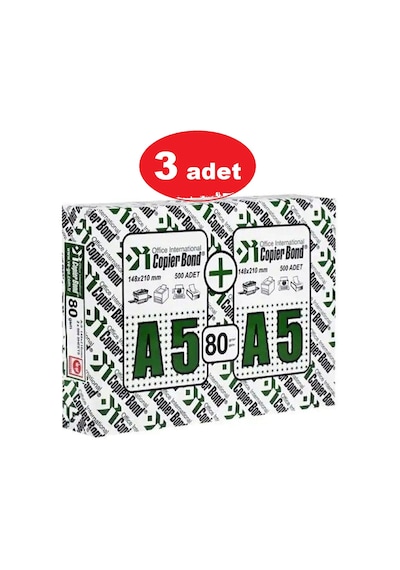 Copier Bond A5 Fotokopi Kağıdı 3 x 1000 Adet