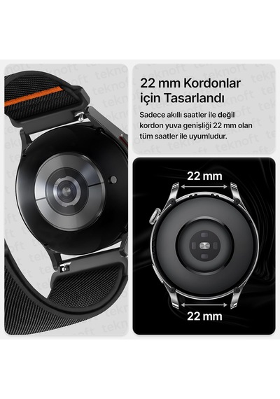 22mm İle Uyumlu Saatler İçin Steel Loop 46mm Yumuşak Kumaş Kordon Huaweı Watch Gt6 Pro/gt6/gt5 Diğer