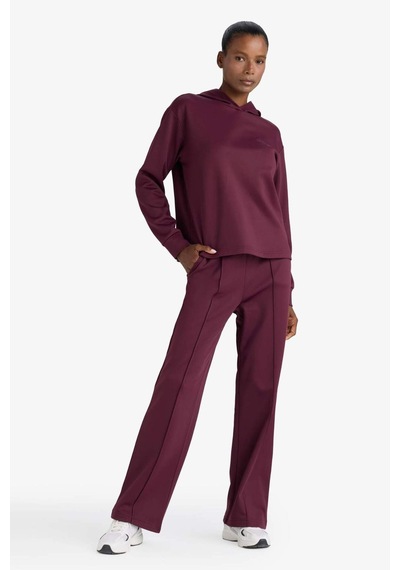 Defacto Defactofit Standart Fit Kapüşonlu Baskılı Sporcu Sweatshirt F1690ax25wnbr171 Bordo