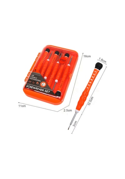 İphone Uyumlu Manyetik Tornavida Seti 0.6y Uç 0.8mm T2 1.5+ 1.5- 2.5+ 91021