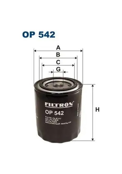 Fıltron Op542 Yag Filtresi 1612184 6153085 6176728