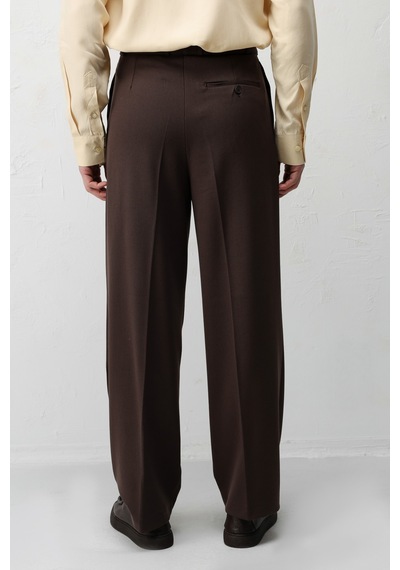 Antioch Relaxed Fit Kemerli Erkek Pantolon Kahve