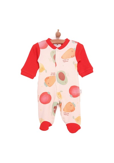 Bebetto Yenidoğan Vegatables Patikli Tulum Unisex 23Kbbtuptt004_Turuncu