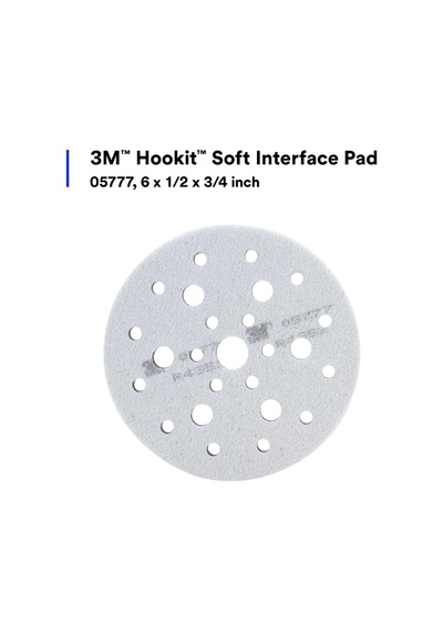 3m 05777 Hookit 6" X 1/2" X 3/4" Yumuşak Arayüz Pedi