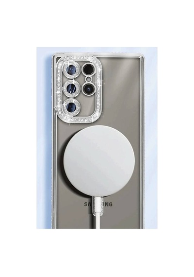 Samsung Uyumlu Galaxy S25 Ultra Kılıf Joke Simli Magneticsafe Kılıf - Gold Evimdeyokyok