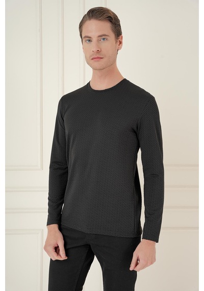 Efor Ts 889 Slim Fit Siyah Spor T-shirt Siyah