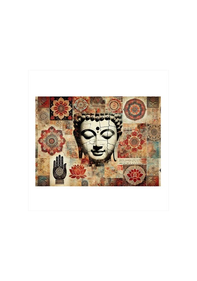 Buda Ve Mandala Hediyelik Ahşap Tablo