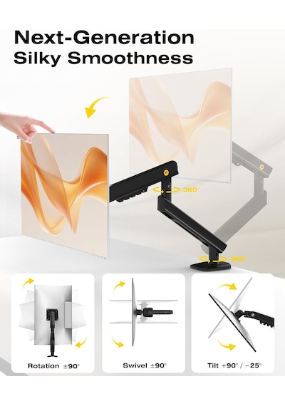 Nb Ergonomic North Bayou A5 17''-32'' Tek Kol 2-9 Kg Vesa Uyumlu Monitör Standı