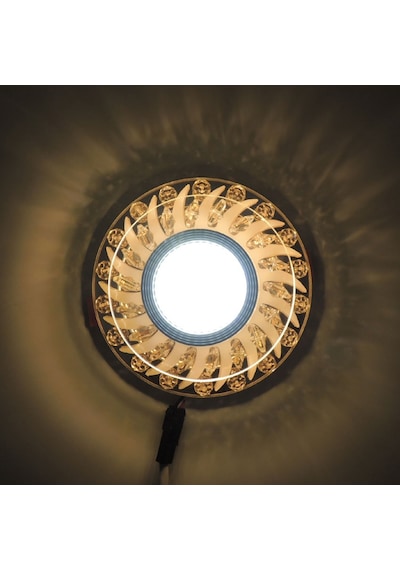Bronze Kristal Cam Altı Üstü Spot Cob Led Armatür Beyaz Gün Iş... Bronz Cam