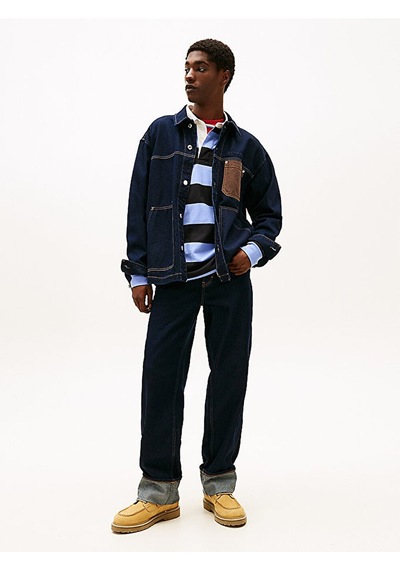 Tommy Hilfiger Chore Jacket Ext Eı6050 Erkek Mavi Denim Ceket - Dm0dm22419