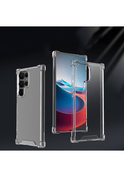 Galaxy Uyumlu S24 Ultra Kılıf Tchs Nitro Anti Shock Silikon - Renksiz Renksiz