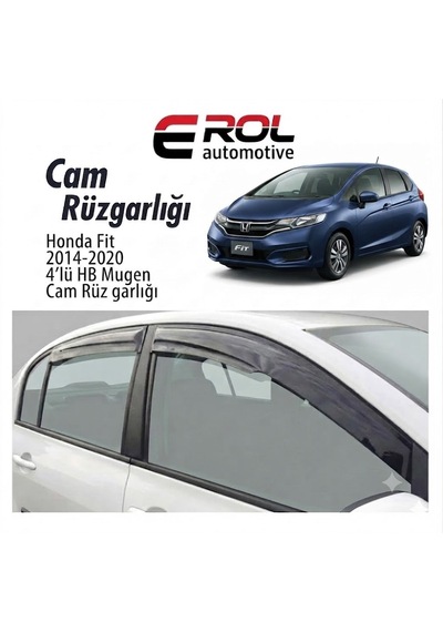 Honda Fit 2014-2020 4'lü Hb Mugen Cam Rüzgarlığı