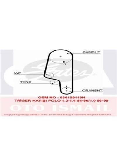 GATES 5427XS TRIGER EKSANTRIK KAYISI GOLF III POLO HB 95-99 1.4 8