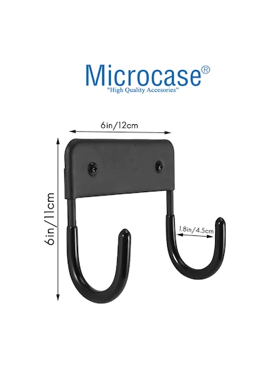 Microcase Paslanmaz Çelik Çok Amaçlı Kullanılabilir Ütü Ve Eşya Askılığı 2 Adet Al5440 Beyaz
